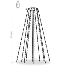 Weihnachtsbaum-Lichternetz mit 250 LEDs Mehrfarbig 250 cm