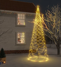 LED-Weihnachtsbaum mit Metallstange 1400 LEDs Warmweiß 5 m