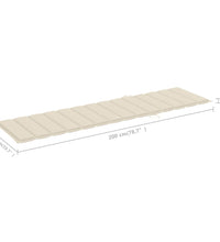 Sonnenliegen 2 Stk. mit Creme Auflagen Massivholz Teak