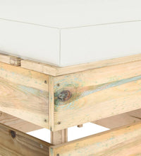 Modulares Mittelsofa mit Kissen Grün Imprägniertes Holz