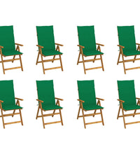 Klappbare Gartenstühle mit Kissen 8 Stk. Massivholz Akazie