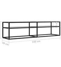 TV-Schrank Transparent 160x40x40,5 cm Hartglas