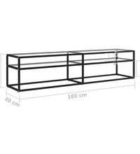 TV-Schrank Transparent 180x40x40,5 cm Hartglas