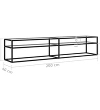 TV-Schrank Transparent 200x40x40,5 cm Hartglas