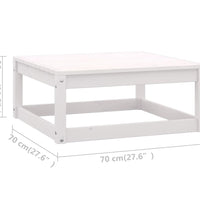 7-tlg. Garten-Lounge-Set Weiß Massivholz Kiefer