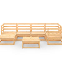 7-tlg. Garten-Lounge-Set Massivholz Kiefer