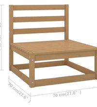 10-tlg. Garten-Lounge-Set Honigbraun Massivholz Kiefer