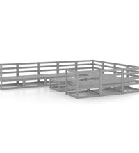 11-tlg. Garten-Lounge-Set Massivholz Kiefer