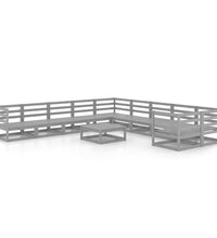 11-tlg. Garten-Lounge-Set Massivholz Kiefer