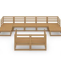 9-tlg. Garten-Lounge-Set Massivholz Kiefer