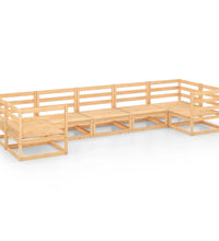 7-tlg. Garten-Lounge-Set Massivholz Kiefer