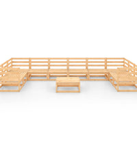 11-tlg. Garten-Lounge-Set Massivholz Kiefer