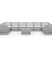 11-tlg. Garten-Lounge-Set Massivholz Kiefer