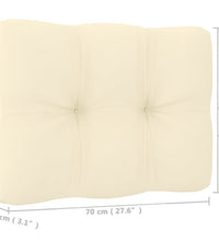 7-tlg. Garten-Lounge-Set mit Kissen Kiefer Massivholz