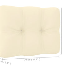 7-tlg. Garten-Lounge-Set mit Kissen Kiefer Massivholz