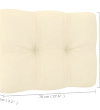 11-tlg. Garten-Lounge-Set mit Kissen Honigbraun Massivholz