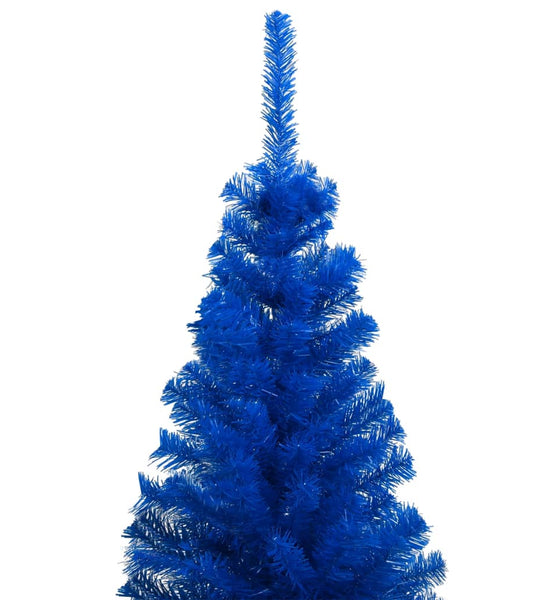 Künstlicher Weihnachtsbaum Beleuchtung & Kugeln Blau 120 cm