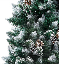 Künstlicher Weihnachtsbaum mit Beleuchtung Kugeln Zapfen 210 cm