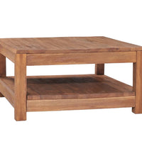 Couchtisch 68x67x35 cm Massivholz Teak