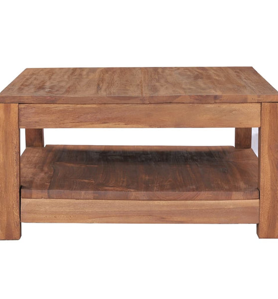 Couchtisch 68x67x35 cm Massivholz Teak