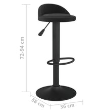 Barhocker Schwarz Samt