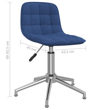 Esszimmerstühle 2 Stk. Drehbar Blau Stoff