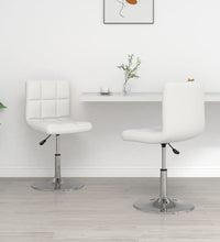 Esszimmerstühle 2 Stk. Weiß Kunstleder