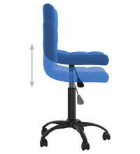 Bürostuhl Drehbar Blau Samt