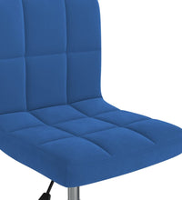Bürostuhl Drehbar Blau Samt