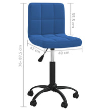 Bürostuhl Drehbar Blau Samt