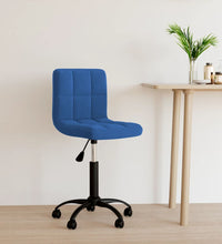 Bürostuhl Drehbar Blau Samt