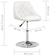 Esszimmerstühle 2 Stk. Weiß Kunstleder