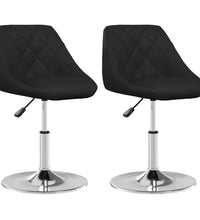 Esszimmerstühle 2 Stk. Schwarz Kunstleder