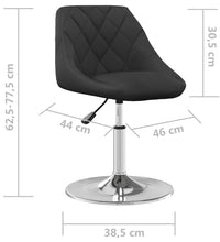 Esszimmerstühle 2 Stk. Drehbar Schwarz Samt