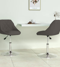 Esszimmerstühle 2 Stk. Drehbar Dunkelgrau Samt