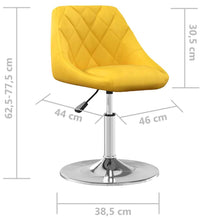 Esszimmerstühle 2 Stk. Drehbar Senfgelb Samt