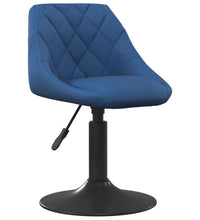 Esszimmerstühle 2 Stk. Drehbar Blau Samt