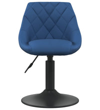 Esszimmerstühle 2 Stk. Drehbar Blau Samt