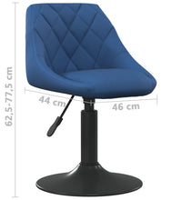 Esszimmerstühle 2 Stk. Drehbar Blau Samt