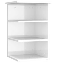 Beistellregal Hochglanz-Weiß 35x35x55 cm Holzwerkstoff