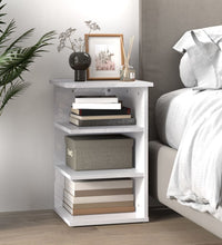 Beistellregal Hochglanz-Weiß 35x35x55 cm Holzwerkstoff