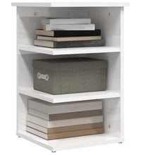 Beistellregal Hochglanz-Weiß 35x35x55 cm Holzwerkstoff