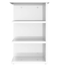 Beistellregal Hochglanz-Weiß 35x35x55 cm Holzwerkstoff