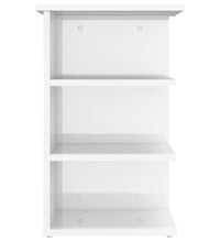 Beistellregal Hochglanz-Weiß 35x35x55 cm Holzwerkstoff