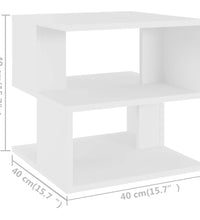 Beistelltisch Weiß 40x40x40 cm Holzwerkstoff