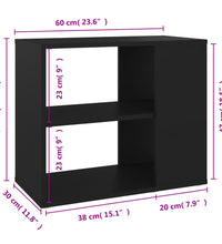 Beistelltisch Schwarz 60x30x50 cm Holzwerkstoff