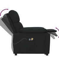 Massagesessel Elektrisch Schwarz Stoff