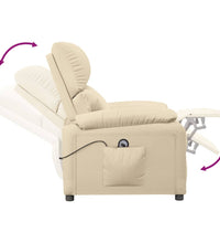 Relaxsessel Elektrisch Creme Stoff