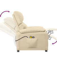 Massagesessel Elektrisch Creme Stoff