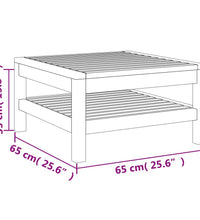 Couchtisch 65x65x35 cm Massivholz Akazie